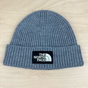 The North Face Winter Beanie Cuff Hat Box Logo Gray One Size